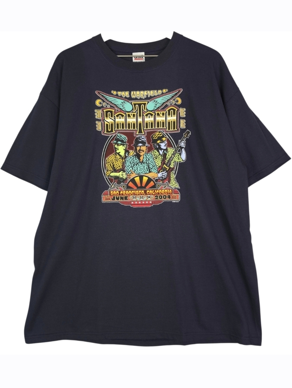 Vintage‎ 2004 Santana Warfield Concert Navy Blue Tee